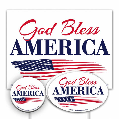 Yard Sign Kit - God Bless America